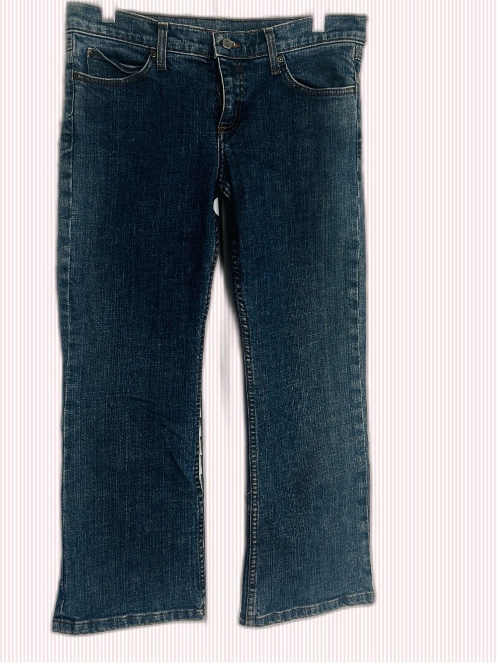 OJAI Women's Classic Crop Low-Rise Blue Denim Jeans